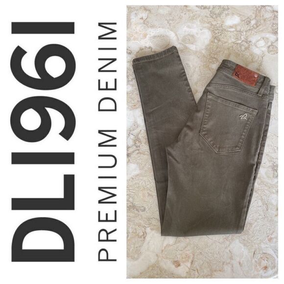 DL1969 Nina High Rise Skinny 4-Way Stretch Dublin Green - Picture 1 of 11